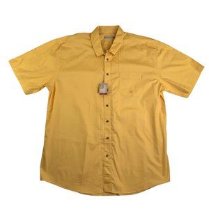 ROPER Western Wear Short Sleeve Button Shirt Mens 3XL Yellow New With Tags